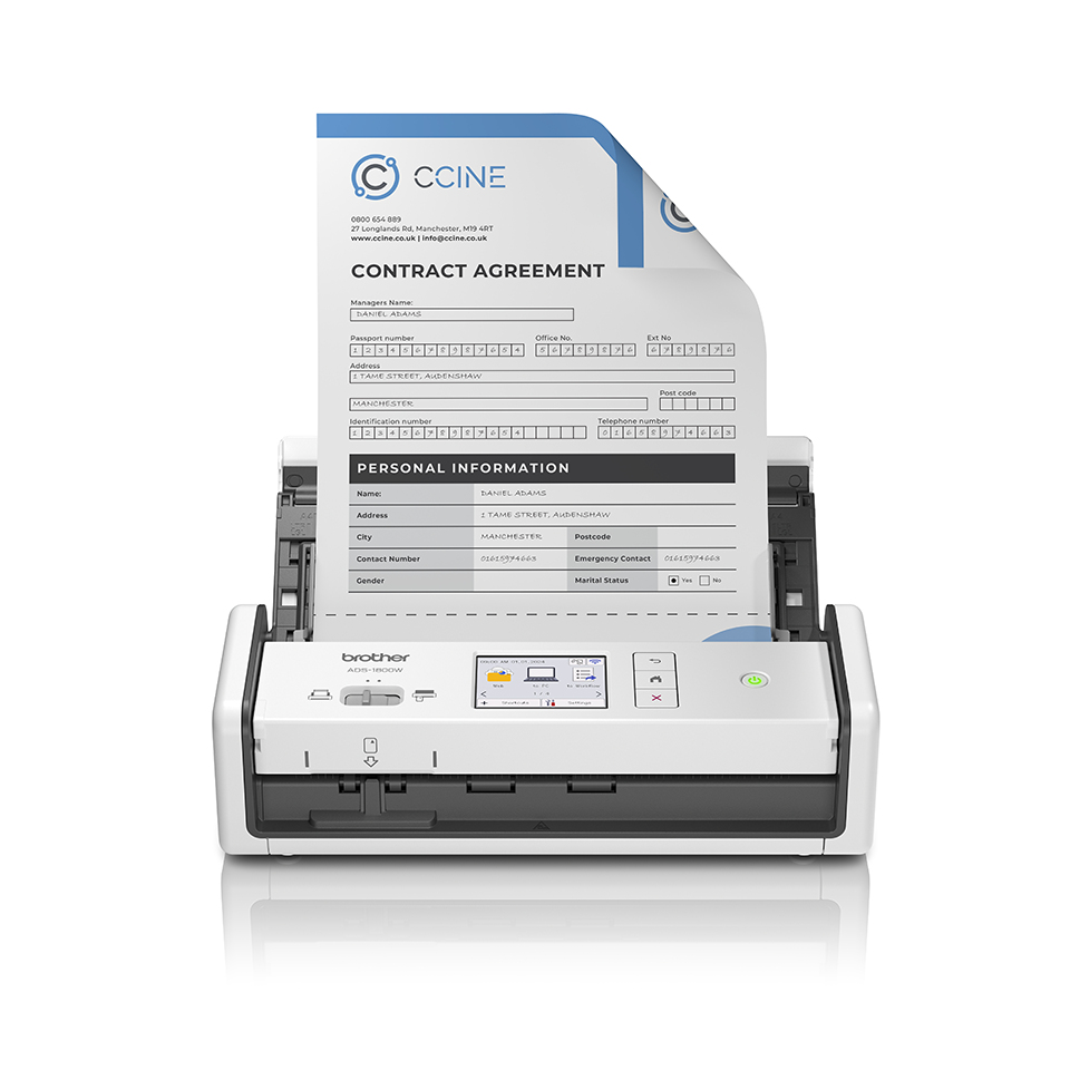[4977766832304] 4977766832304 Brother ADS-1800W *NEW*COMPACT DOCUMENT SCANNER withTouchscreen LCDdisplay  WiFi(30ppm)