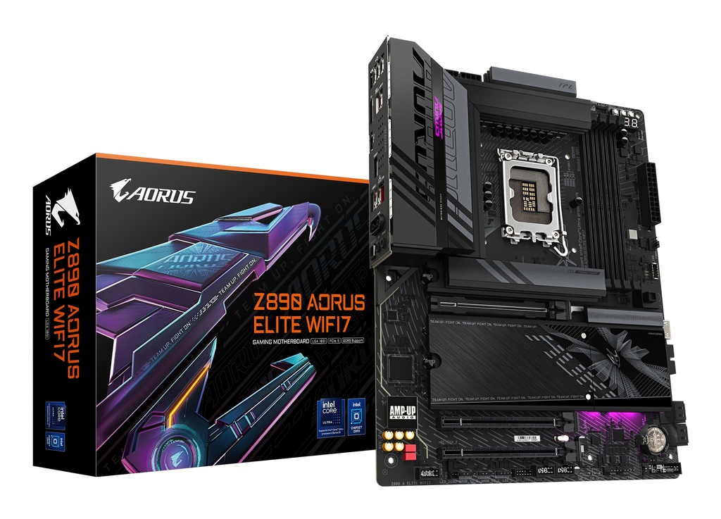 [4719331864507] 4719331864507 Gigabyte Z890 AORUSELITE WF7 Intel LGA 1851 ATX Motherboard, 4x DDR5 ~256GB, 3x PCI-E x16, 4x M.2, 4x SATA,  5x USB 3.2, 1x USB-C, 4x USB 2.0