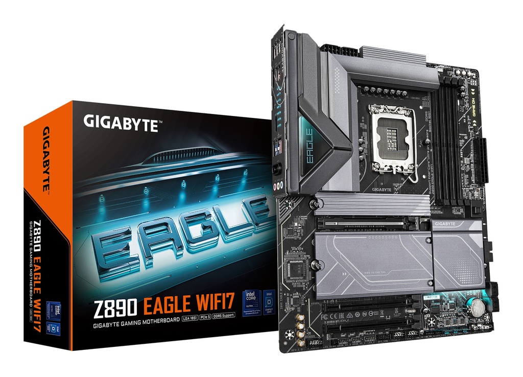 [4719331864927] 4719331864927 Gigabyte Z890 EAGLE WIFI7 Intel LGA 1851 ATX Motherboard, 4x DDR5 ~256GB, 3x PCI-E x16, 4x M.2, 4x SATA,  5x USB 3.2, 1x USB-C, 4x USB 2.0