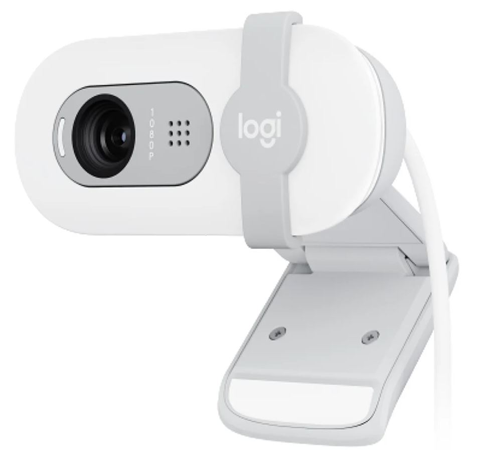 [97855188632] 97855188632 Logitech Brio 100 Full HD 1080p webcam with auto-light balance, integrated privacy shutter, and built-in mic
