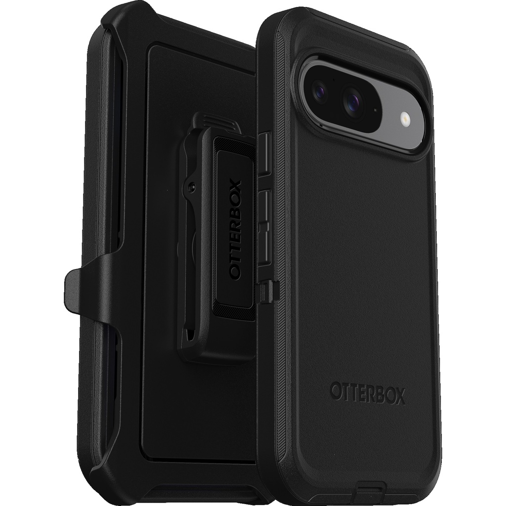 [840304762927] 840304762927 OtterBox Defender Google Pixel 9/Pixel 9 Pro (6.3") Case Black - (77-95590), DROP+ 5X Military Standard, Multi-Layer, Raised Edges, 7 Years Warranty
