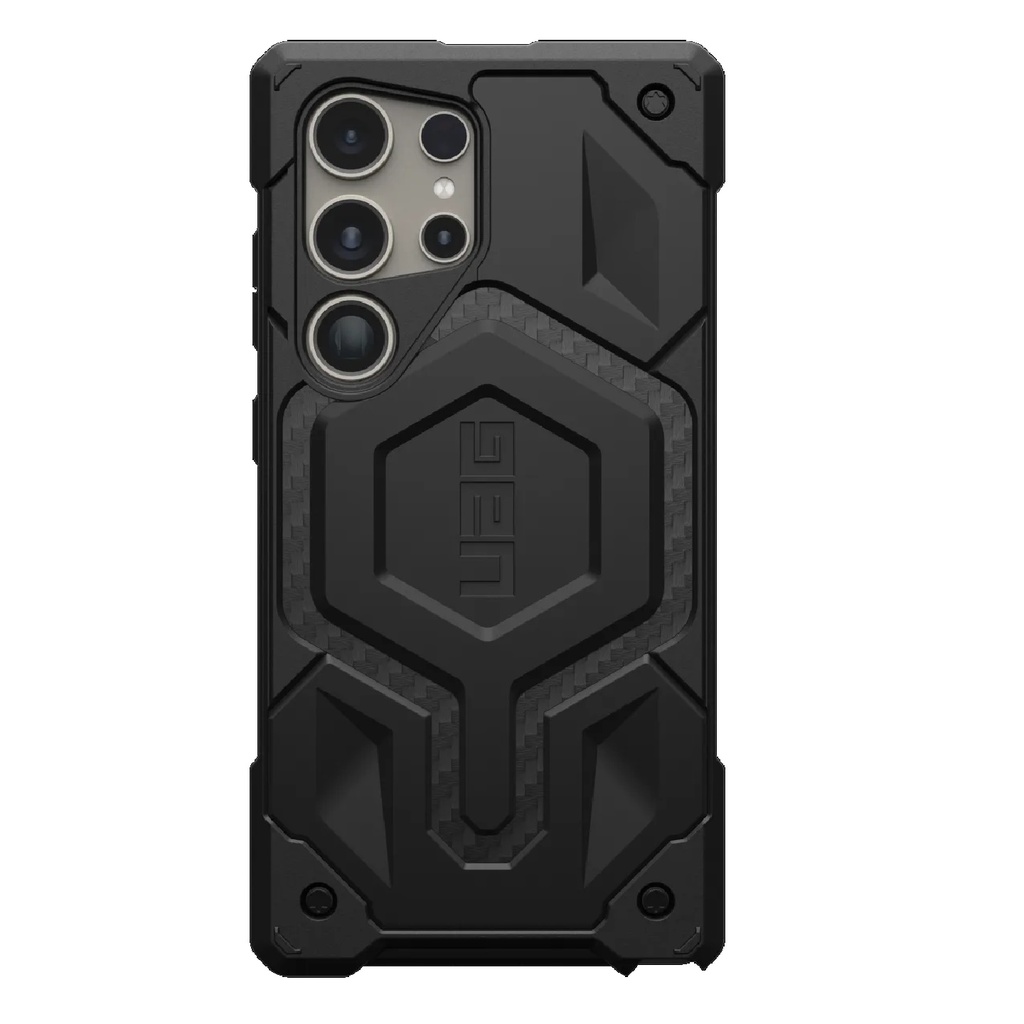 [840283912375] 840283912375 UAG Monarch Pro Magnetic Samsung Galaxy S24 Ultra 5G (6.8") Rugged Case - Carbon Fiber (214416114242), 10 Years Warranty