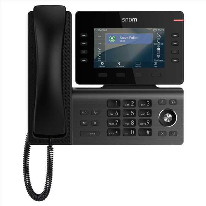 [4262377560921] 4262377560921 SNOM D812 Desk Telephone, 5" color LCD Screen with 8 SIP accounts, GigE ethernet switch, and 1 USB port, 8 (28) Self-Labeling Keys, PoE, 3Y Warranty