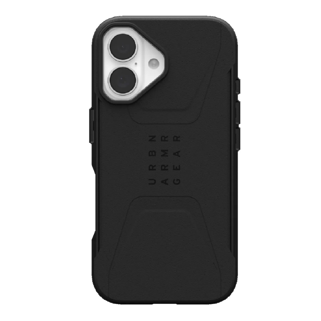 [840283914188] 840283914188 UAG Civilian MagSafe Apple iPhone 16 (6.1") Rugged Case - Black (114446114040), 20ft. Drop Protection (6M), Raised Screen Surround, 10 Years Warranty