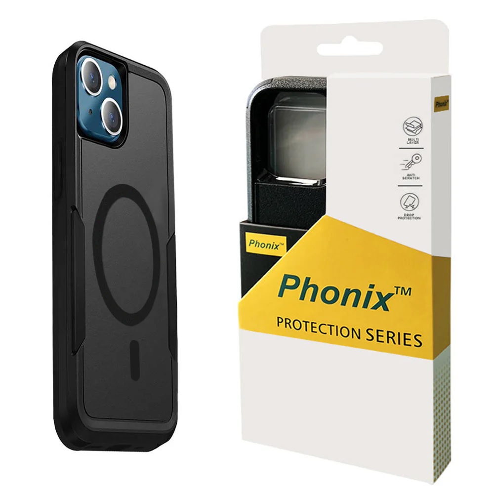 [6976552041898] 6976552041898 Phonix Apple iPhone 16 Pro Max (6.9") Armor Rugged Case With MagSafe Black - Military-Grade,  Multi layers, No-Slip, Sleek, Ultimate Protection
