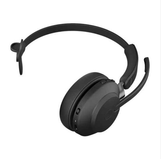 [SPJ-EVL2-65-MS-M-C] SPJ-EVL2-65-MS-M-C Jabra Evolve2 65 MS Mono Black Bluetooth Headset, Link 380 USB-C Passive Noise-cancelling, 2ys Warranty, 3-Microphone Call Technology, Up to 37 Hours