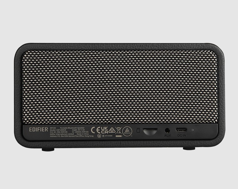 6923520286393 Edifier MP230 RETRO BLACK Portable Bluetooth Retro Speaker - Bluetooth 5.0, AUX, micro SD, USB Audio Streaming, 10hrs Battery Life
