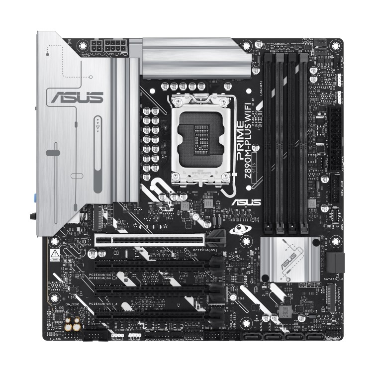 [4711387755440] 4711387755440 ASUS PRIME Z890M-PLUS WIFI-CSM LGA1851 mATX Motherboard 192GB, 4x DDR5, 1 x PCIe 5.0 x16 slots, 3 x M.2 slots, 6 x SATA 6Gb/s