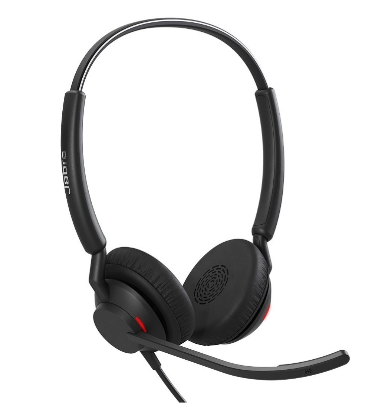 [SPJ-E-40-UC-S-A] SPJ-E-40-UC-S-A Jabra Engage 40 (Inline Link) UC Stereo USB-A Corded Headsets, Lightweight  sturdy, Double the mic, Busylight, Hearing Protection, Audio Quality