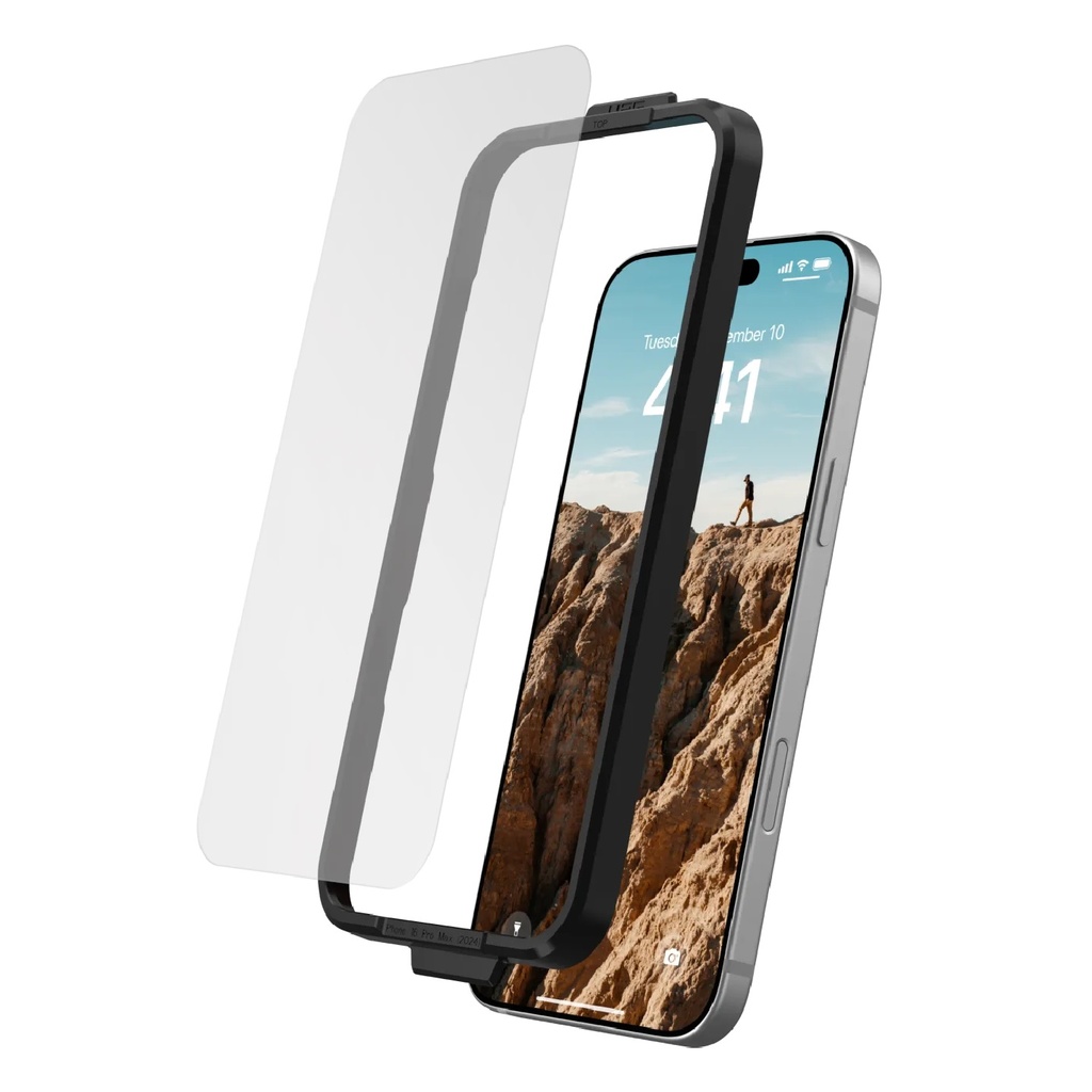 [840283915765] 840283915765 UAG Shield Apple iPhone 16 Pro Max (6.9") Tempered Glass Screen Protector - Clear (14436411NA), Antimicrobial,Scratch Resistant, 1 Year Warranty