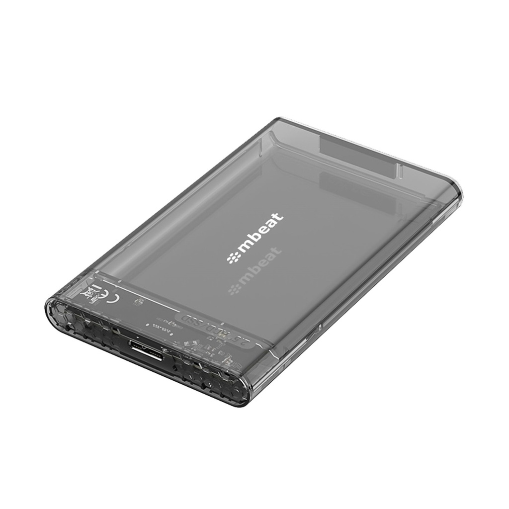 [9346396003852] 9346396003852 mbeat A1 See-Through Tool Free USB 3.0 2.5" SATA HDD Enclosure - Black USB Port: USB 3.0 Data Speed: Maximum up to 5Gbps Product Weight: 53g