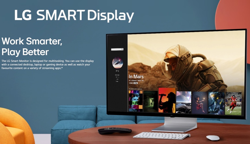 [8806084346773] 8806084346773 LG 43" IPS Smart Monitor with WebOS. 4K 3840 x 2160. USB-C, HDMI, USB Ports, LAN Port, Work, Play, Entertainment, Bluetooth, Speaker, Airplay Apple