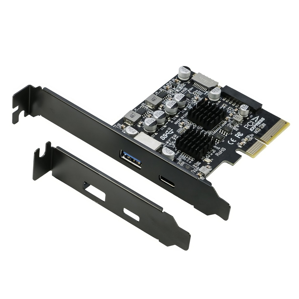 [9350414003724] 9350414003724 Simplecom EC315 PCIe x4 to 4-Port USB 3.2 Gen II 10Gbps Type-C and Type-A with Front Panel USB 3.0 and USB-C Key-A Expansion Card