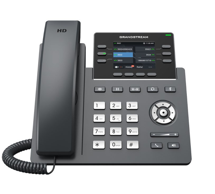 [6947273705376] 6947273705376 Grandstream GRP2613W 6 Lines, 6 SIP Accounts,  2.8 in scrn, PoE + GigE, Color, WiFi,  HD Audio,