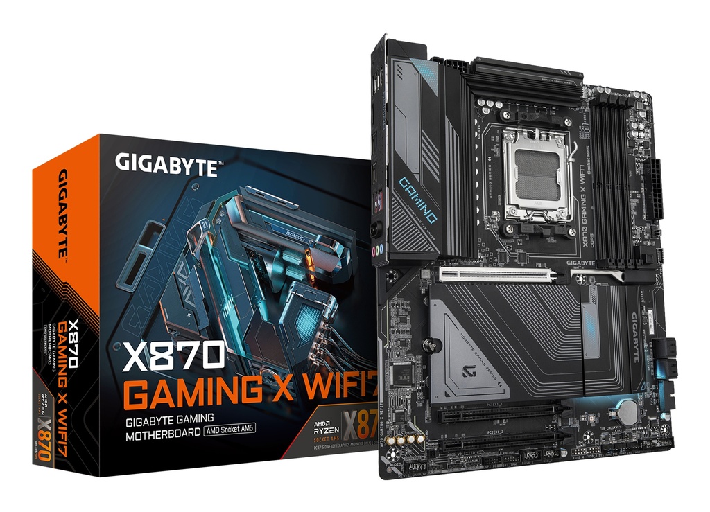 [4719331865368] 4719331865368 Gigabyte X870 GAMING X WIFI7 AMD AM5 ATX Motherboard 4x DDR5~256GB,3x PCIe x16, 3x M.2, 4x SATA 6,4x USB 3.2, 4x USB2.0, 2x USB-C,