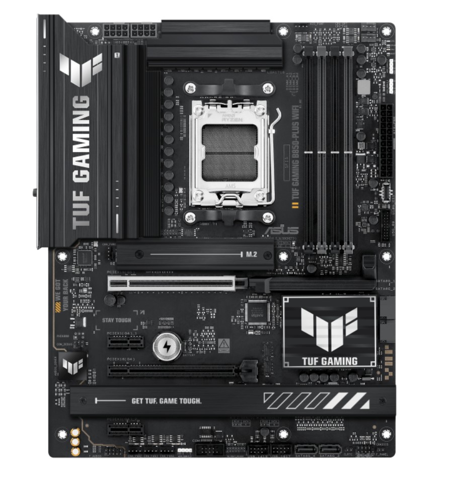 [4711387781616] 4711387781616 ASUS TUF GAMING B850-PLUS WIFI (AM5) ATX Motherboard 4x DDR5 192GB, 1x PCIe 5.0 x16 slot, 3 xM.2 slots, 4x SATA, Wi-Fi 7,   Realtek 2.5Gb Ethernet