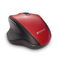 [23942702436] 23942702436 Verbatim Silent Ergonomic Wireless LED Mouse Red