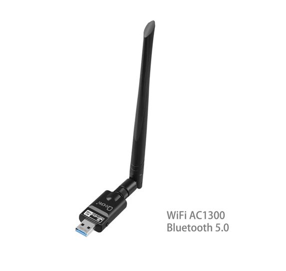 [9360330001469] 9360330001469 Oxhorn USB Wireless + Bluetooth Combo Adapter Dual Band AC1300, Bluetooth 5.0 Supports Windows 11/10/8/7, Mac Black