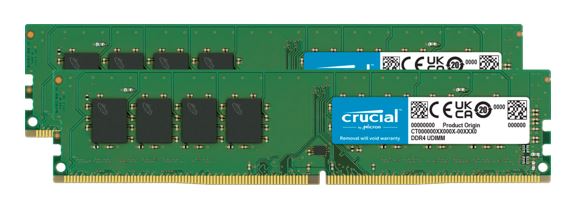 [649528822482] 649528822482 Crucial 64GB (2x32GB) DDR4 UDIMM 3200MHz CL22 1.2V Dual Ranked Desktop PC Memory RAM