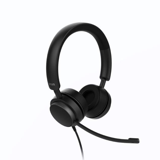 [4262377560136] 4262377560136 SNOM A310D Corded Headset Duo, Full band audio, High wearing comfort, Lightweight construction, Perfect noise shielding from the surroundings