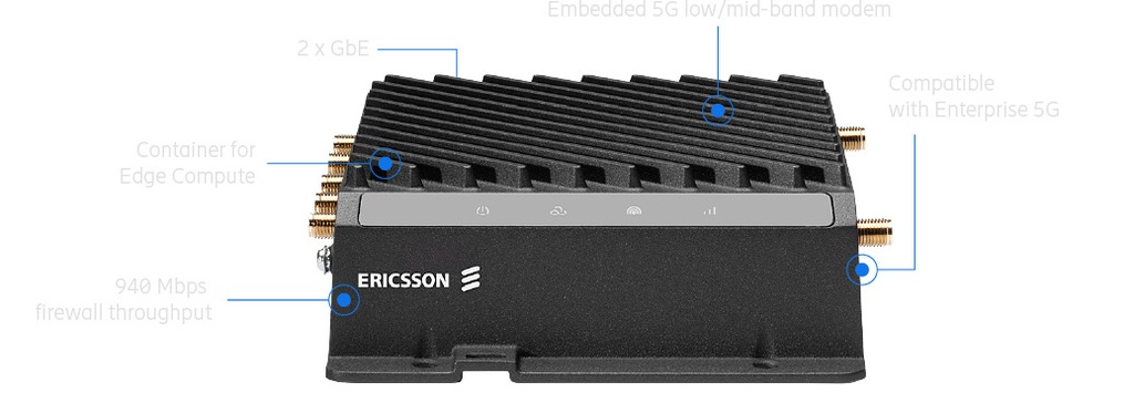 [NHC-R980E-5YM] NHC-R980E-5YM Cradlepoint R980 5G Mobile Ruggedized Router, Essential Plan, 5G  Cat 19 LTE, 2x GbE Ports, Dual SIM, 1xUSB2.0, 940 Mbps,5G SASE,5Year NetCloud