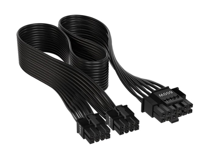 PSAS-CABLE ASUS 600W PCIE 5.0 12VHPWR Type-4 Psu Power Cable ( 8PIN*2-TO-16PIN Cable) (90YE00L5-B0XB00) FREE With ROG-STRIX-850G