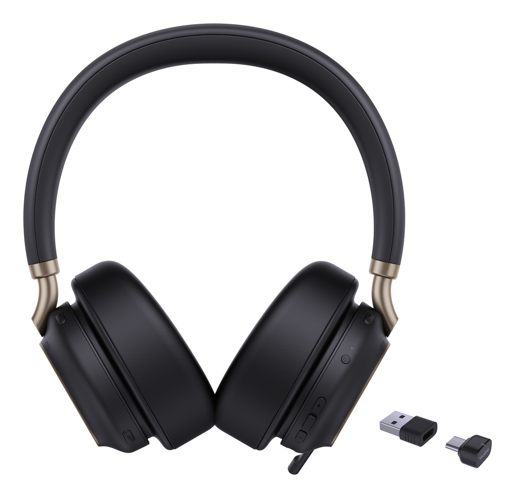 6938818321854 Yealink BH76 Plus Teams Black USB-C/A Bluetooth Stereo Headset, 5Mic Beamforming Noise Cancellation Talk time up to 35h, Bluetooth 5.3 USB-C/A Dongle