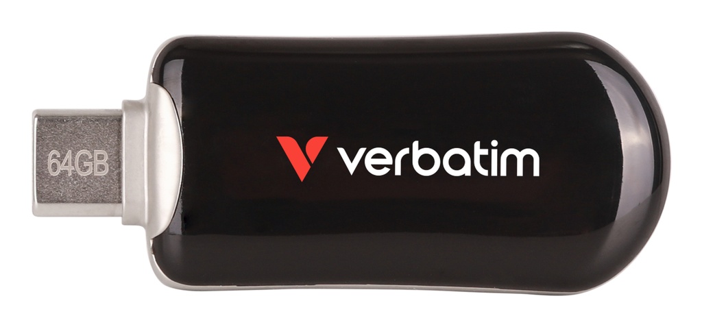 [23942302247] 23942302247 Verbatim Plectra USB-C Flash Drive Black 64GB