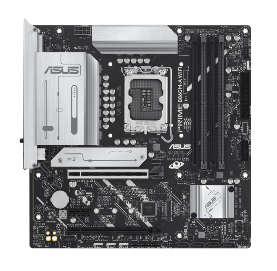 [4711387806296] 4711387806296 ASUS PRIME B860M-A WIFI-CSM Micro-ATX Motherboard 256GB, 4x DDR5, 1 x PCIe 5.0,  2 x M.2 slots,  4 x SATA, WiFi 6E, 1 x HDMI, 2 x DP