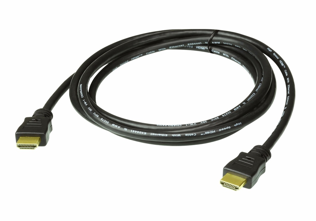 [4719264641008] 4719264641008 Aten 2M High Speed HDMI Cable with Ethernet. Support 4K UHD DCI, up to 4096 x 2160 @ 60Hz.