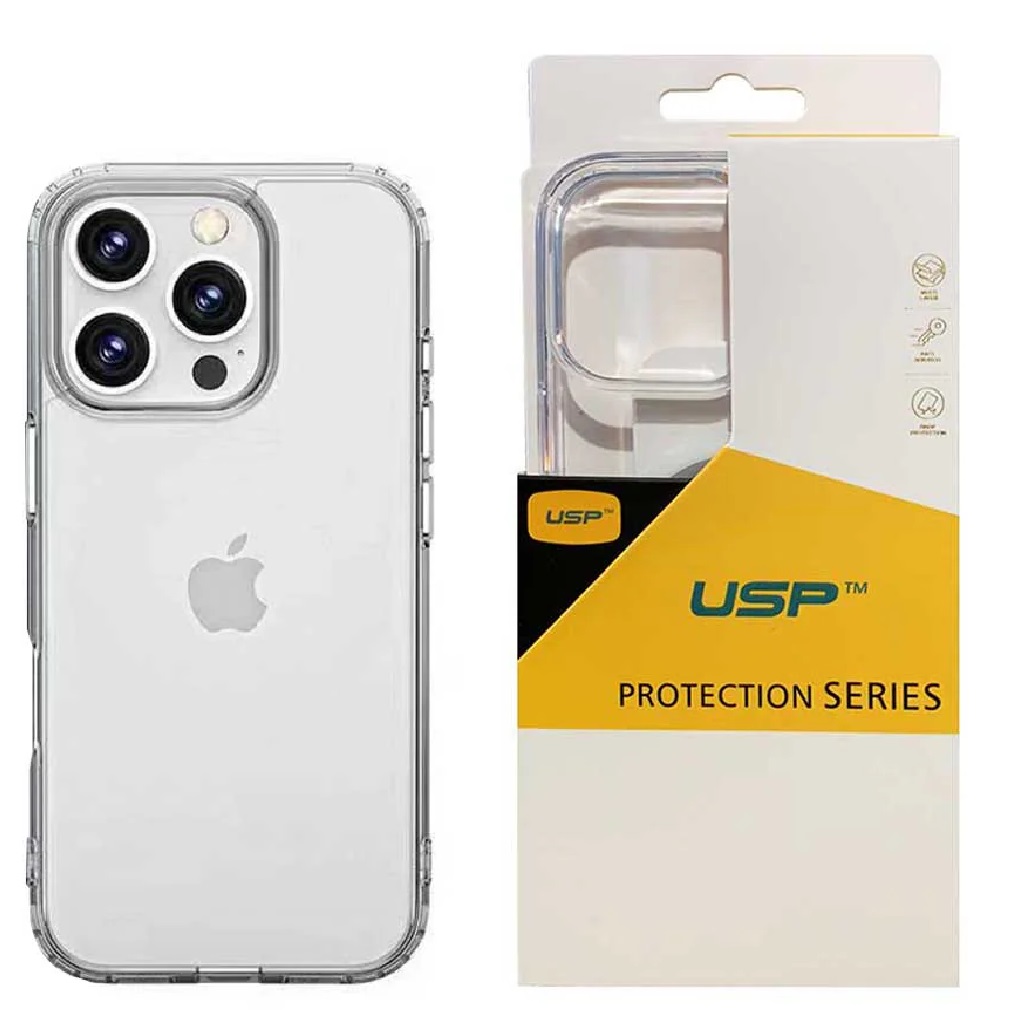 [6976552042178] 6976552042178 USP Apple iPhone 16 Pro Max (6.9") Clear Rock Shockproof Case - Ultra-Thin, Lightweight, Non-Slip, Multi-Layer, Strong And Durable Materials