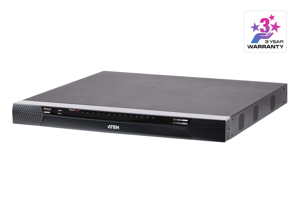 [KVA-KN2116VB] KVA-KN2116VB Aten 1-Local/2-Remote Access 16-Port Multi-Interface Cat 5 KVM over IP Switch
