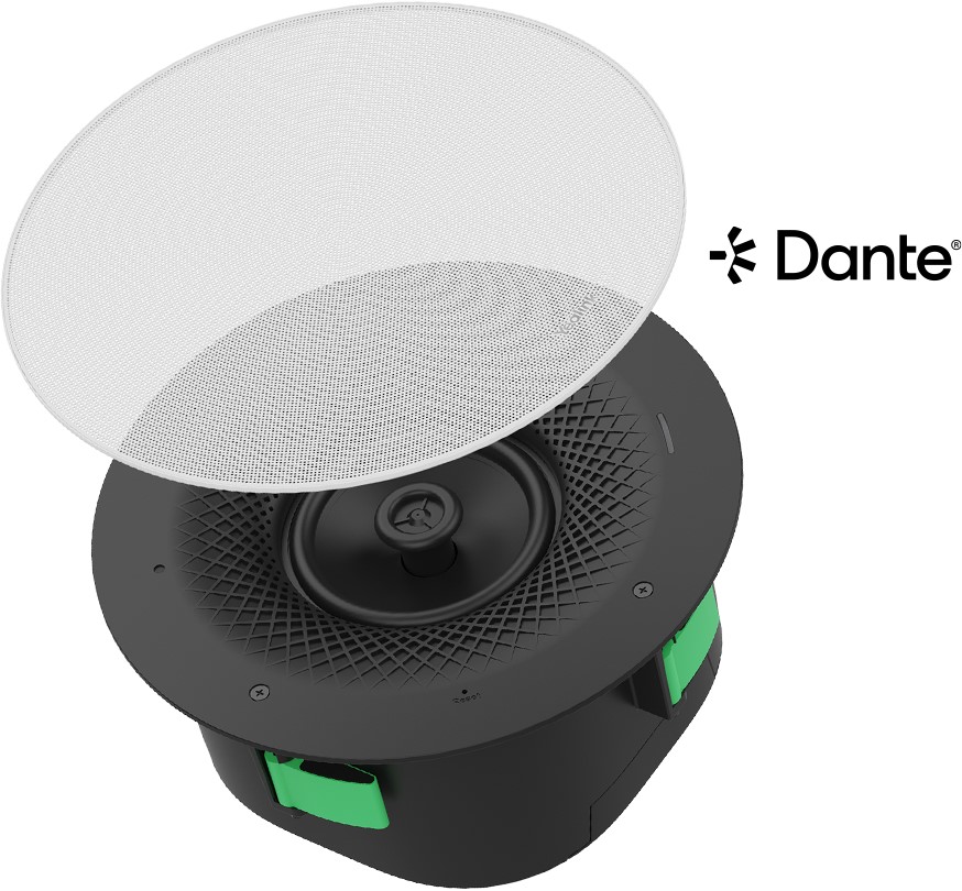 [6938818319714] 6938818319714 Yealink Ceiling Speaker CS10 Dante Edition, 2-Way Coaxial Dante Ceiling Loudspeaker for Exceptional Sound Quality
