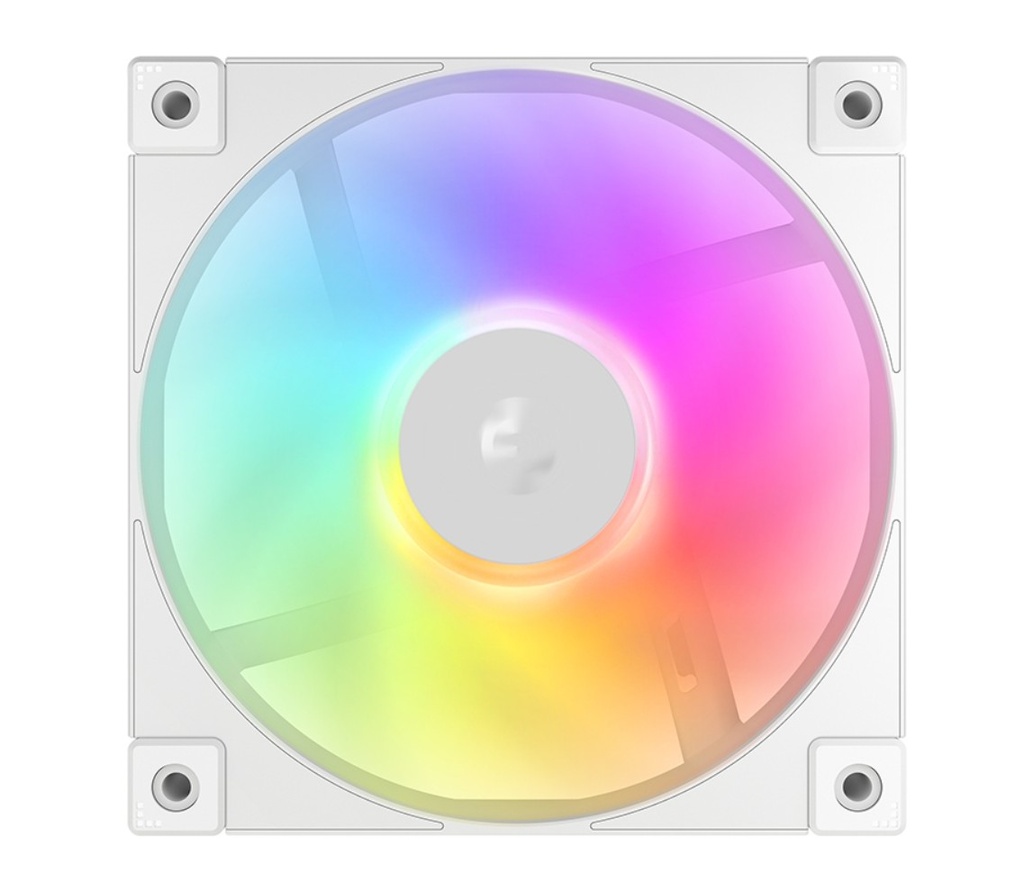 [6933412710875] 6933412710875 DeepCool FD12 WH ARGB Performance 120mm Case Fans, 4-pin PWM, 400~2050 RPM, Hydro Bearing, Addressable RGB LED