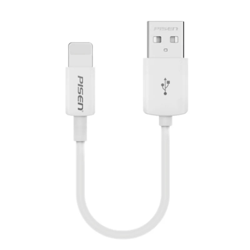 [6902957366588] 6902957366588 Pisen Lightning to USB-A Cable (20cm) White - Support Both Fast Charging and Data Cable, Stretch-Resistant, Lightweight, Apple iPhone/iPad/MacBook