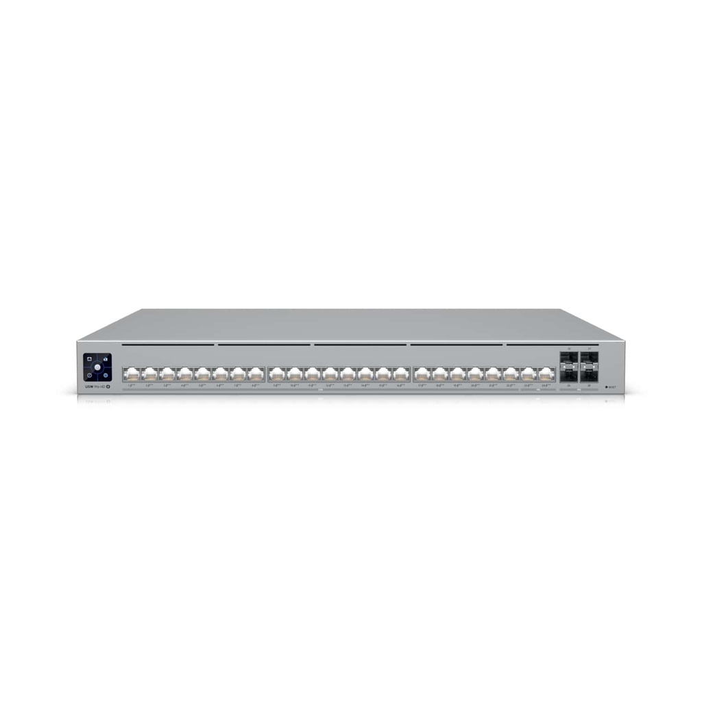 Ubiquiti Pro HD 24 PoE,Professional-grade, Layer 3 Etherlighting Switch, (2) 10 GbE PoE++, (22) 2.5 GbE PoE++, (4) 10G SFP+ Ports. 2 Yr Warr