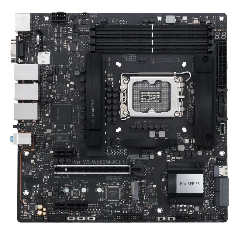 A1700 ASUS PRO WS W680M-ACE SE Intel LG Micro-ATX WorkstationMotherboard, PCIe 5.0 x16, DDR5, Dual Intel® 2.5 Gb Ethernet