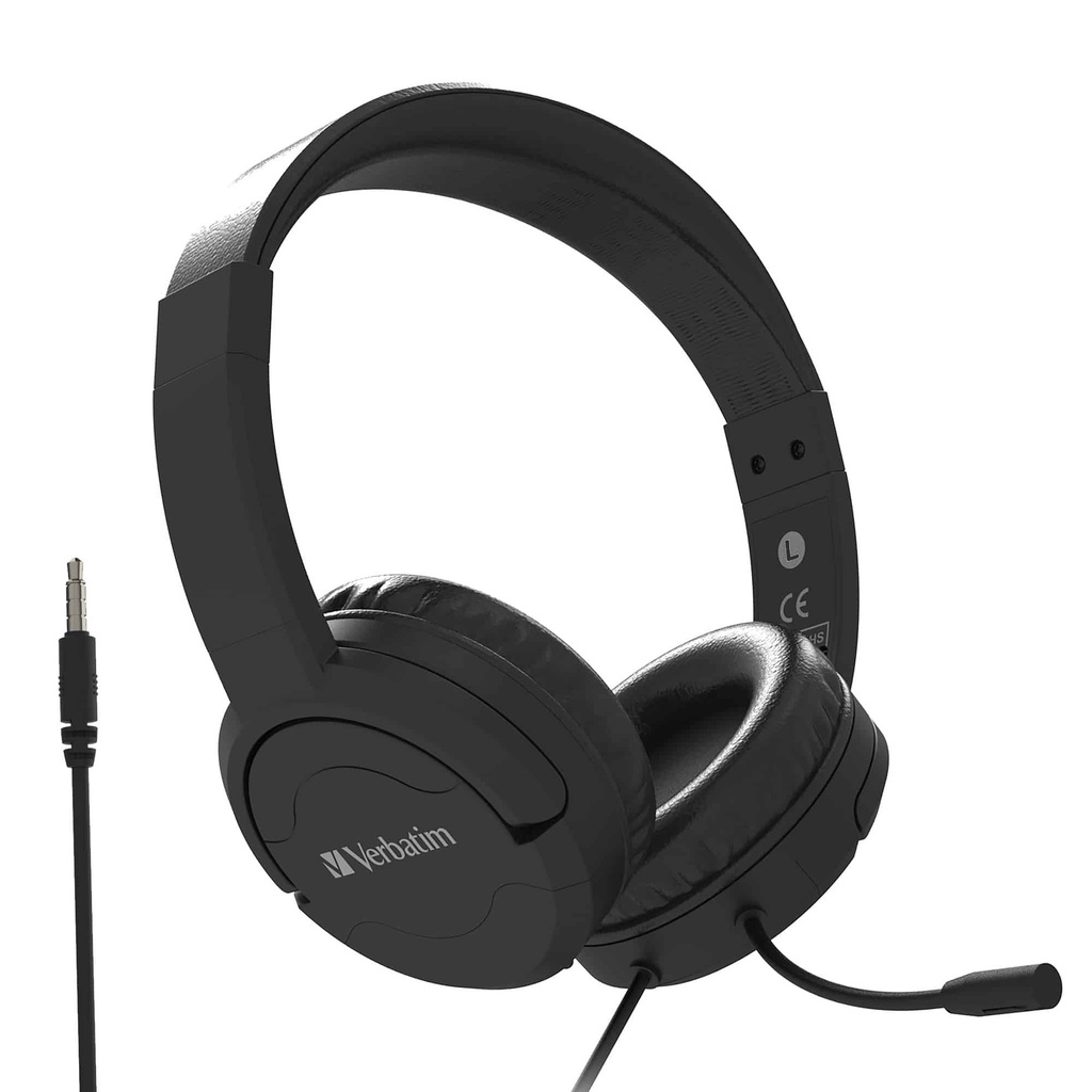 Verbatim Verbatim Multimedia Headset with ANC  Noise Cancelling Boom Mic - Black 66706 ETA Jan 25