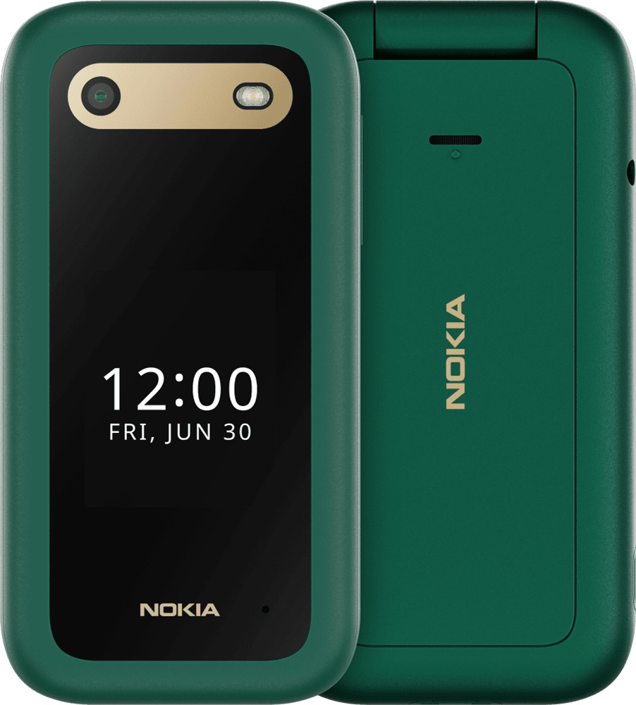 Nokia 2660 Flip 4G 128MB - Green (1GF012HPJ1A05)*AU STOCK*, 2.8", 48MB/128MB, 0.3MP, Dual SIM, 1450mAh Removable, 2 Years Warranty