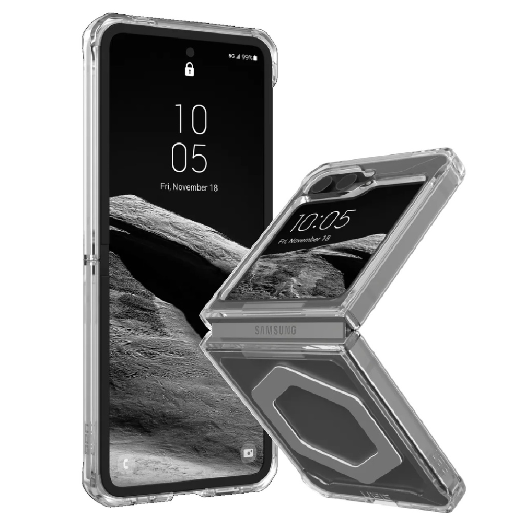 UAG Plyo Pro Samsung Galaxy Z Flip6 5G (7.6") Rugged Case - Ice/Silver (214455114333), DROP+ Military Standard, Air-soft Corners, 10 Years Warranty