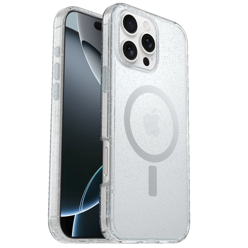 OtterBox Symmetry Clear MagSafe Apple iPhone 16 Pro Max (6.9") Case Stardust - (77-96429),Antimicrobial, DROP+ 3X Military Standard, 7 Years Warranty