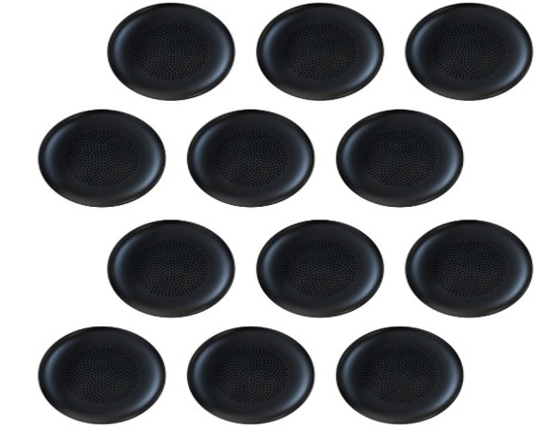 Yealink YHA-LEC New Version 3311060 Replacement Leather Ear Cushion for WH62  WH66, Black, 12 PCS, not compatible with UH36/YHS36