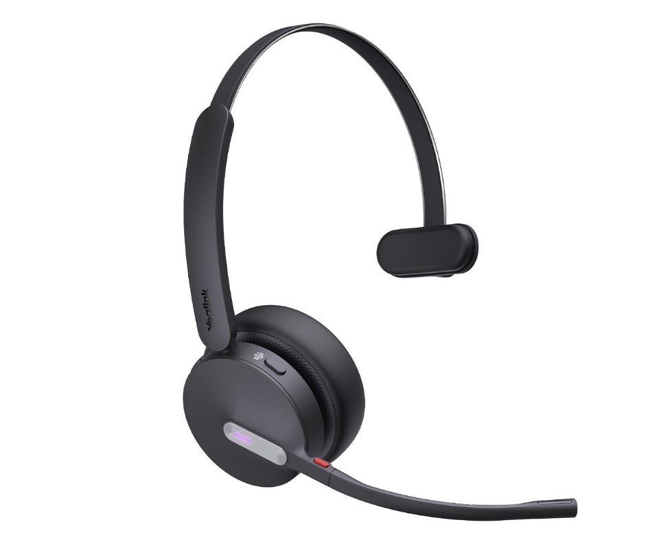Yealink WH64 Hybrid Mono with Charging Stand DECT Wireless Headset, DECT  Bluetooth Hybrid Wireless 3-Mic Noise Cancellation, Dongle WDD60