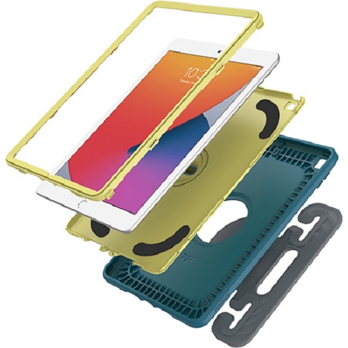 OtterBox EasyGrab Apple iPad (10.2") (9th/8th/7th Gen) Case Galaxy Runner Blue (Blue/Green) - (77-81187), Rugged Protection, 7 Years Warranty