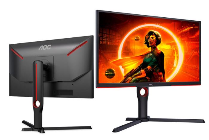 AOC 24.5" 240Hz FHD 1080, 1 ms GtG, Freesync Premium, 3 Sided Frameless, Ultra Fast and Smooth Gaming CS2, 300cd/m2 Gaming Monitor (LS)