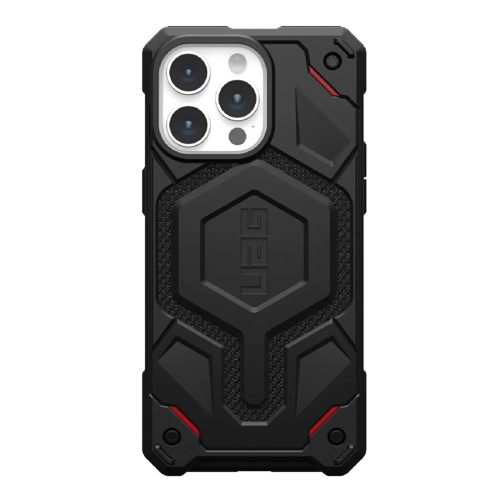 UAG Monarch Pro MagSafe Apple iPhone 15 Pro Max (6.7") Rugged Case - Kevlar Black (114222113940), 25ft. Drop Protection (7.6M), 10 Years Warranty