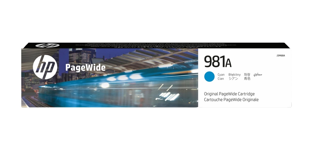[J3M68A] J3M68A HP 981A Cyan Original PageWide Cartridge