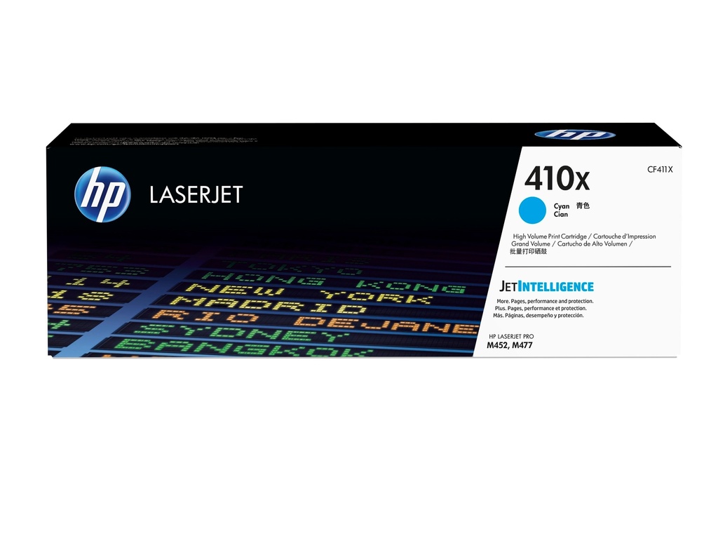 [CF411X] CF411X HP 410X Cyan High Yield Original LaserJet Cartridge