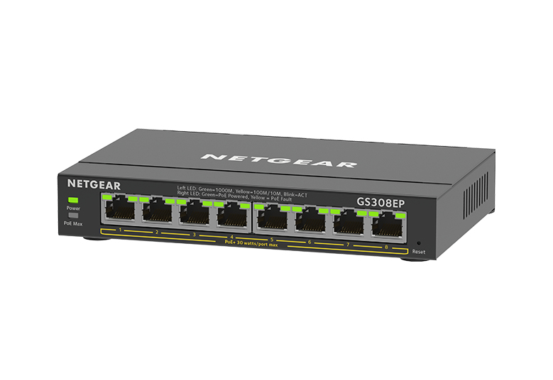 [GS308EP-100AUS] GS308EP-100AUS NETGEAR SOHO 8-port PoE+ Gigabit Smart Managed Plus Switch (GS308EP)