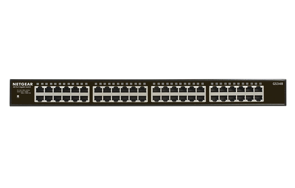 [GS348-100AJS] GS348-100AJS NETGEAR GS348 SOHO 48-port Rackmountable Gigabit Unmanaged Switch